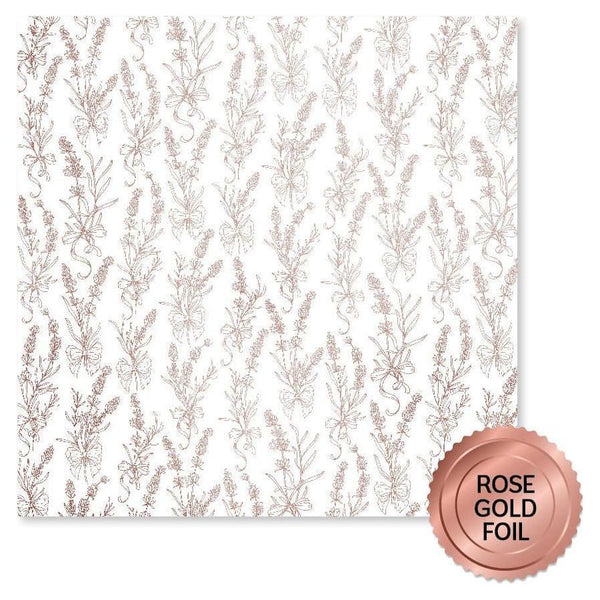 Paper Rose - Rose Gold Foil Lavender & Roses 12x12 Deluxe Paper Collection