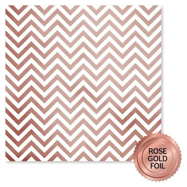 Paper Rose - Rose Gold Foil Lavender & Roses 12x12 Deluxe Paper Collection