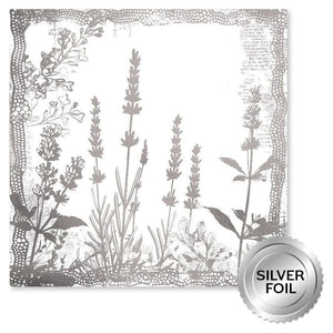 Paper Rose - Silver Foil Lavender & Roses 12x12 Deluxe Paper Collection