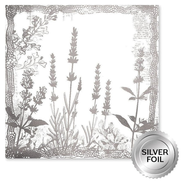 Paper Rose - Silver Foil Lavender & Roses 12x12 Deluxe Paper Collection