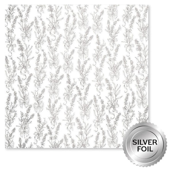Paper Rose - Silver Foil Lavender & Roses 12x12 Deluxe Paper Collection