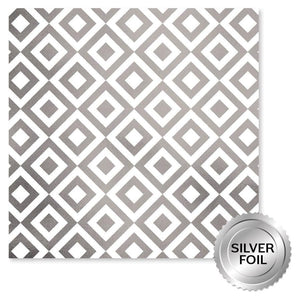 Paper Rose - Silver Foil Lavender & Roses 12x12 Deluxe Paper Collection