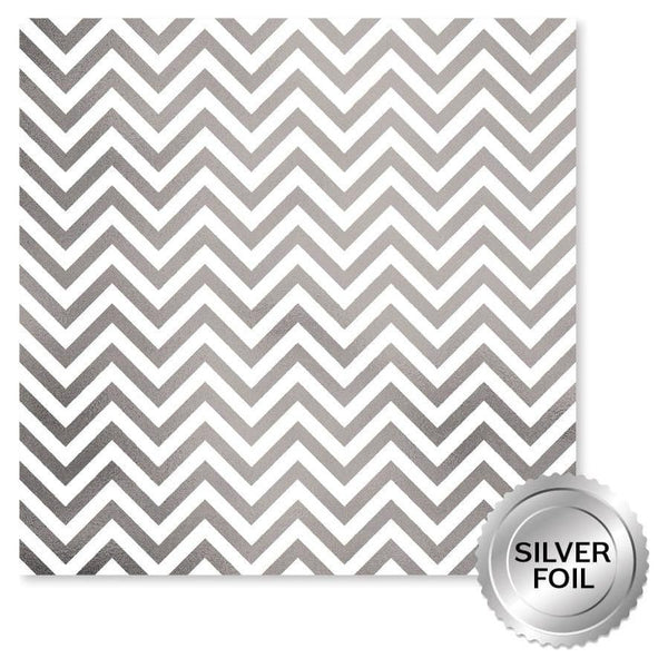 Paper Rose - Silver Foil Lavender & Roses 12x12 Deluxe Paper Collection