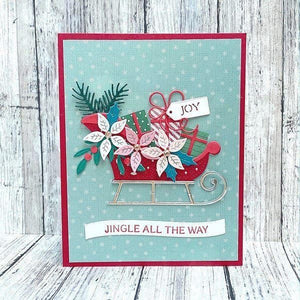 Delivering Joy Sleigh Etched Dies from the Handmade Holidays Collection
