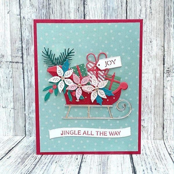 Delivering Joy Sleigh Etched Dies from the Handmade Holidays Collection