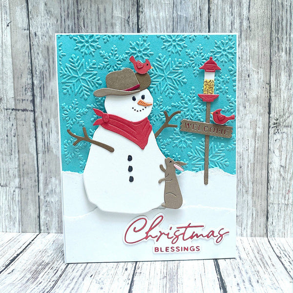 Country Snowman Etched Dies by Annie Williams