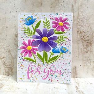 Thank You Bouquet 3D Folder and Stencil Bundle  by Wendy Vecchi