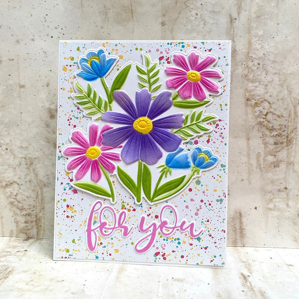 Thank You Bouquet 3D Folder and Stencil Bundle  by Wendy Vecchi
