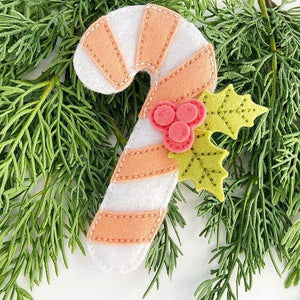 Felt Candy Cane Etched Dies by Nichol Spohr