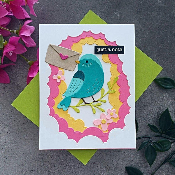 Love Note Bird Etched Dies