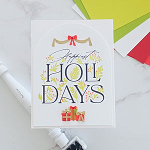 Happiest  Holidays Registration Press Plate Set by Yana Smakula