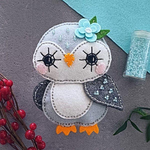 Felt Snowy Owl Etched Dies by Nichol Spohr