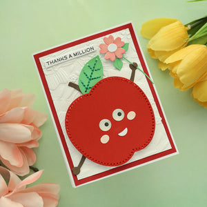 Felt Cheeky Apple Etched Dies by Nichol Spohr