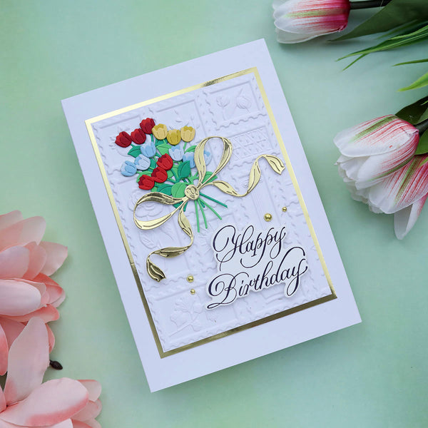 Copperplate Happy Birthday and Everything BetterPress Plate & Die Set by Paul Antonio