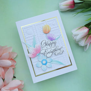 Copperplate Happy Birthday and Everything BetterPress Plate & Die Set by Paul Antonio