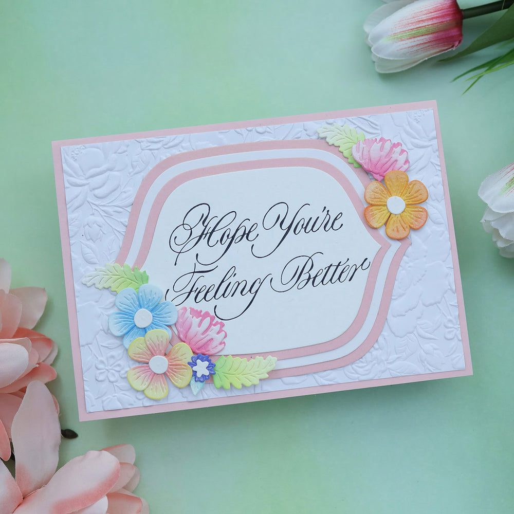 Copperplate Hope You're Feeling Better BetterPress Plate by Paul Antonio