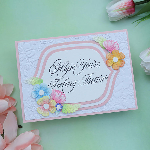 Copperplate Hope You're Feeling Better BetterPress Plate by Paul Antonio