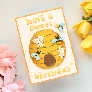 Felt Floral Beehive Etched Dies by Nichol Spohr
