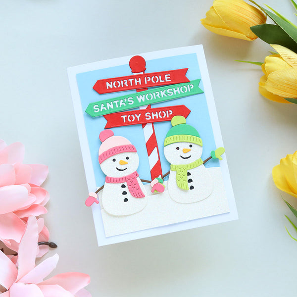 North Pole Sentiments Etched Dies by Simon Hurley