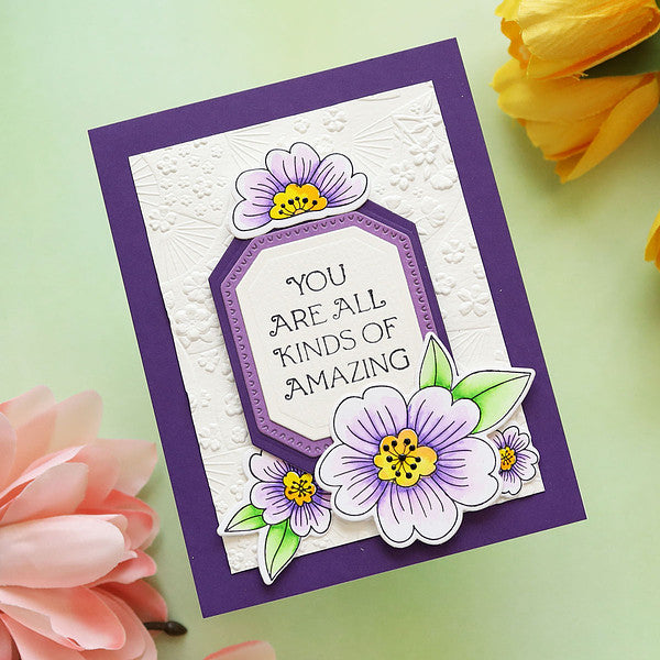 Blossoms & Sentiments BetterPress Plate & Die Set by Alex Syberia Designs