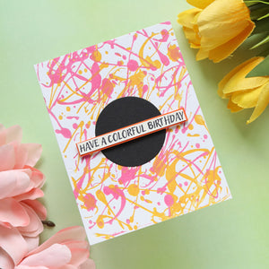 Memo Splatter BetterPress Plate from the Take Note Collection