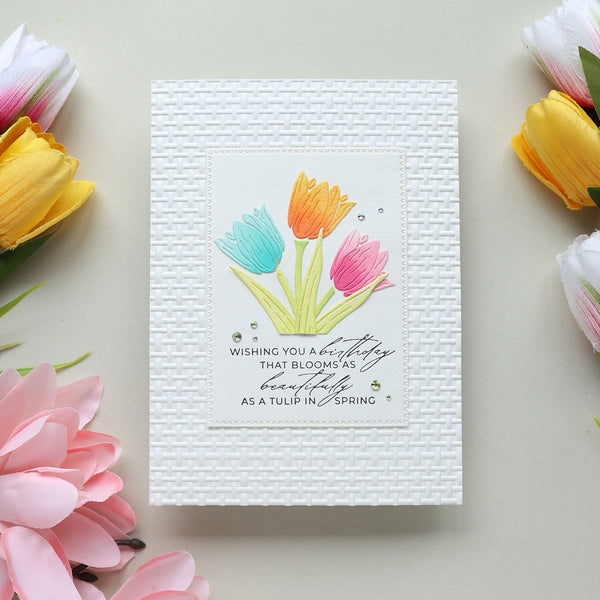 Bouquet of Hugs Sentiments Press + Foil Plate & Die Set by Yana Smakula