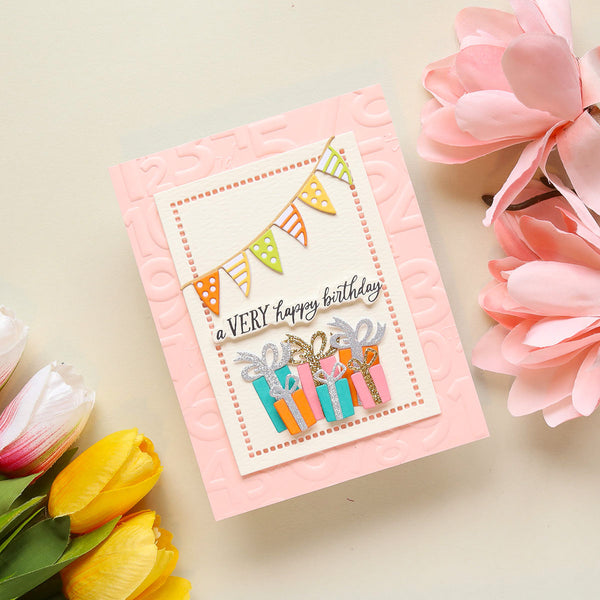 Classic Pooh Birthday Numbers 3D Embossing Folder