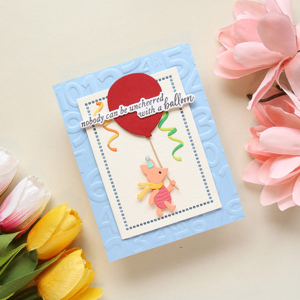 Classic Pooh Birthday Numbers 3D Embossing Folder