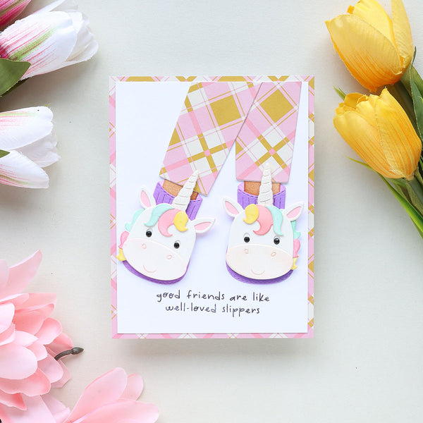 Cozy Toes Friends Etched Dies
