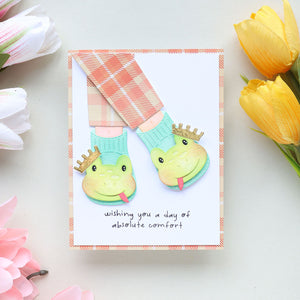 Cozy Toes Friends Etched Dies