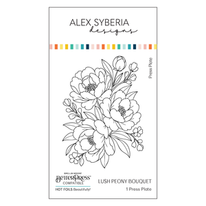 Alex Syberia Designs - Lush Peony Bouquet Press Plate