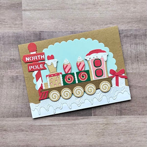 Gingerbread Train Etched Dies by Stamperia