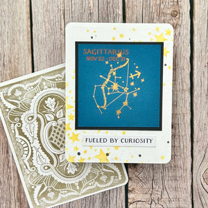Block Print Sagittarius Registration Press + Foil Plate
