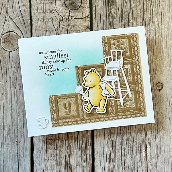 Classic Pooh Baby Blocks 3D Embossing Folder with Simple Stories