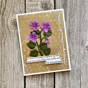 Wild Violet and Ladybugs Etched Dies by Susan Tierney-Cockburn