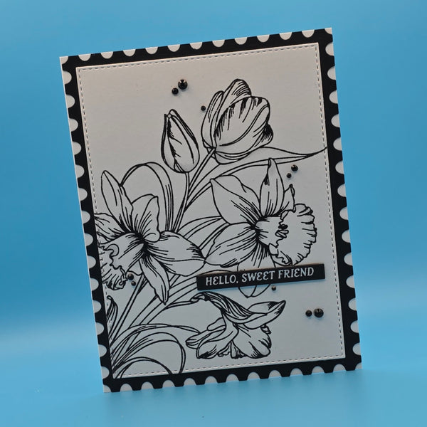 Tulips and Daffodils Press + Foil Plate and Stencil Bundle by Yana Smakula