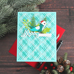 Christmas Bird Poinsettia Etched Dies
