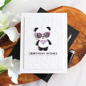 Dancin' Birthday Panda Etched Dies