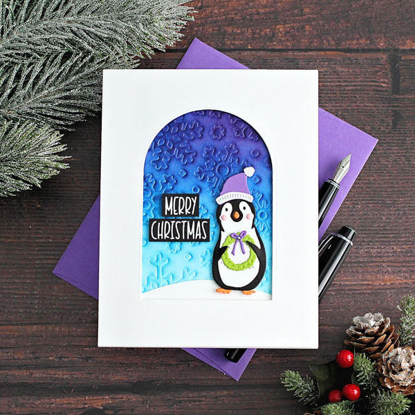 Playful Penguins Etched Dies by Simon Hurley