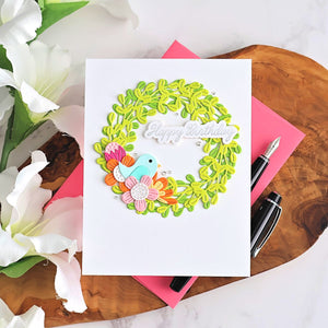 Birthday Wishes Sentiments BetterPress Plate & Die Set by Suzanne Hue