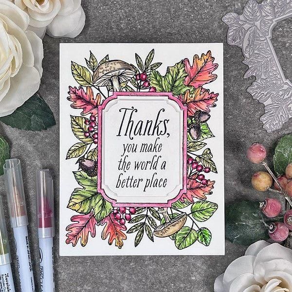 Autumn Thanks Frame Press Plate from the BetterPress Autumn Collection