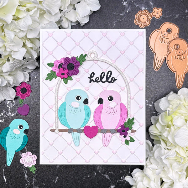 Pretty Birds Etched Dies