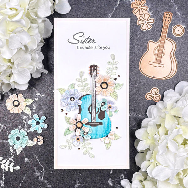 Majestic Guitar Etched Dies by Bibi Cameron