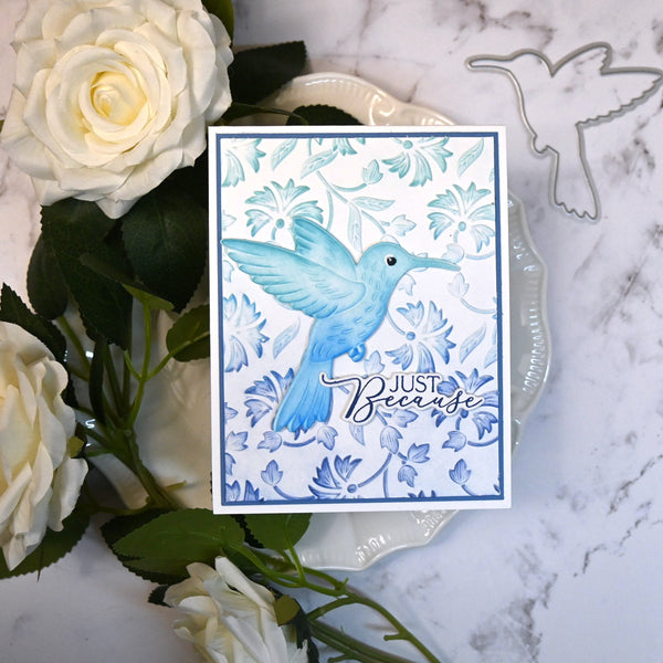 Hummingbird Garden 3D Embossing Folder & Die Set by Simon Hurley