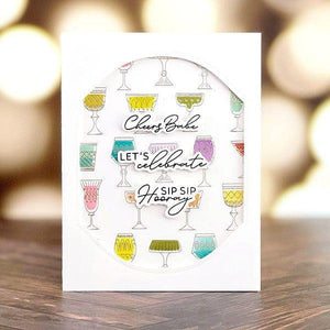 Cheers Sentiments Press Plate & Die Set