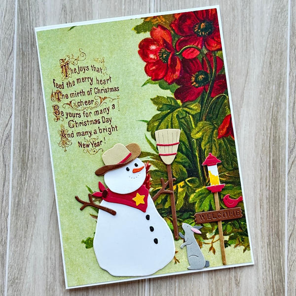 Country Snowman Etched Dies by Annie Williams