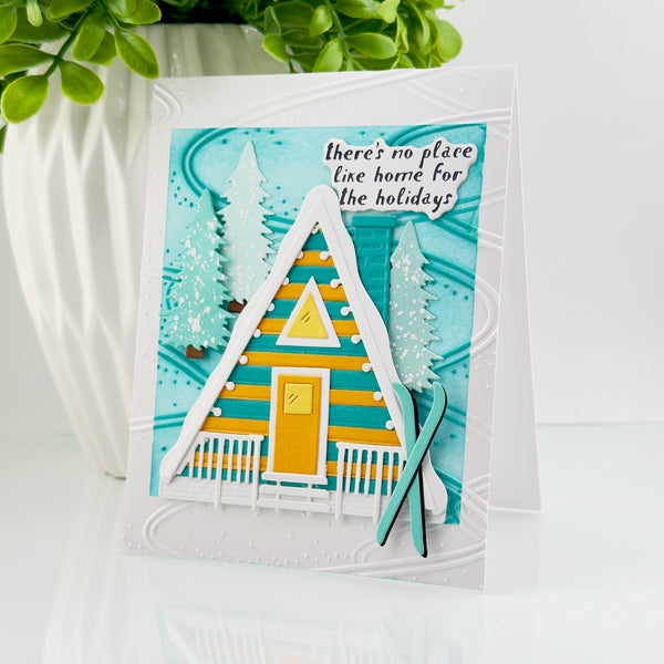 Ski-son's Greetings Sentiments BetterPress Plate & Die Set by Simon Hurley