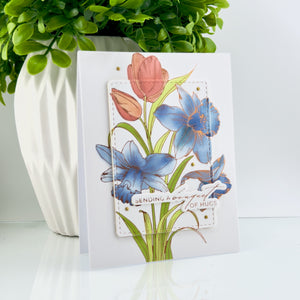Bouquet of Hugs Sentiments Press + Foil Plate & Die Set by Yana Smakula