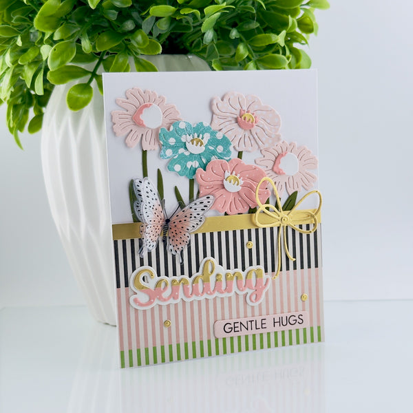 Sending Smiles Sentiments Clear Stamp & Die Set by Lisa Horton
