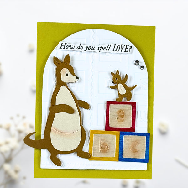 Classic Pooh Baby Blocks 3D Embossing Folder with Simple Stories